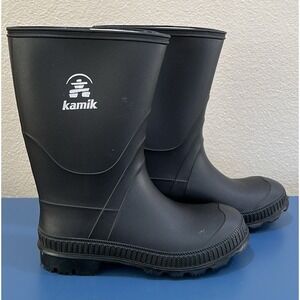Kamik Rubber Rain Boots Big Boys Size 5 Water Boots Girls Tall Classic Unisex EU